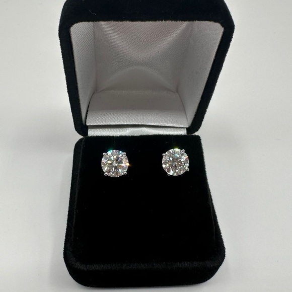 1 Carat TW Lab Grown Diamond Grown Diamond Stud Earrings 14K White Gold